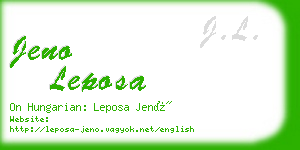 jeno leposa business card